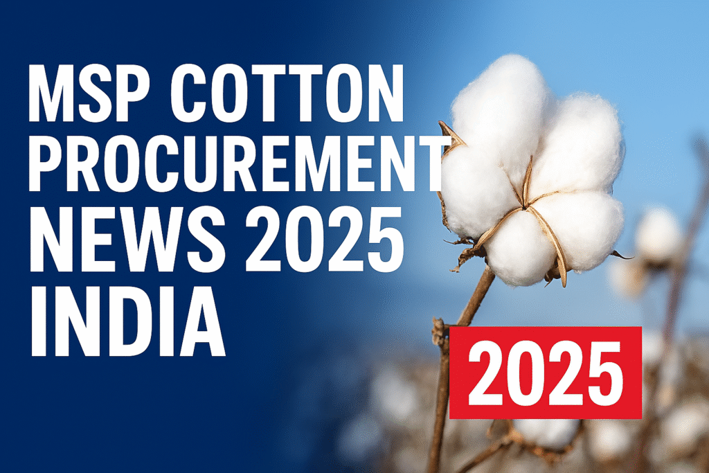 MSP Cotton Procurement News 2025