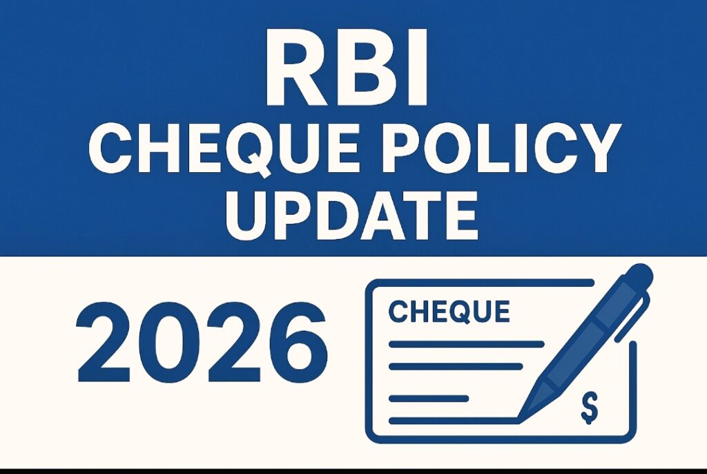 RBI cheque policy update 2026 RBI new cheque rules 2026 Positive Pay System RBI cheque changes 2026 digital cheque tracking system RBI update 2026 cheque clearance rules RBI cheque verification system cheque fraud prevention 2026 RBI notification 2026 Indian banking digital update cheque settlement 24x7 RBI cheque status online RBI cheque policy news RBI cheque security update RBI cheque format